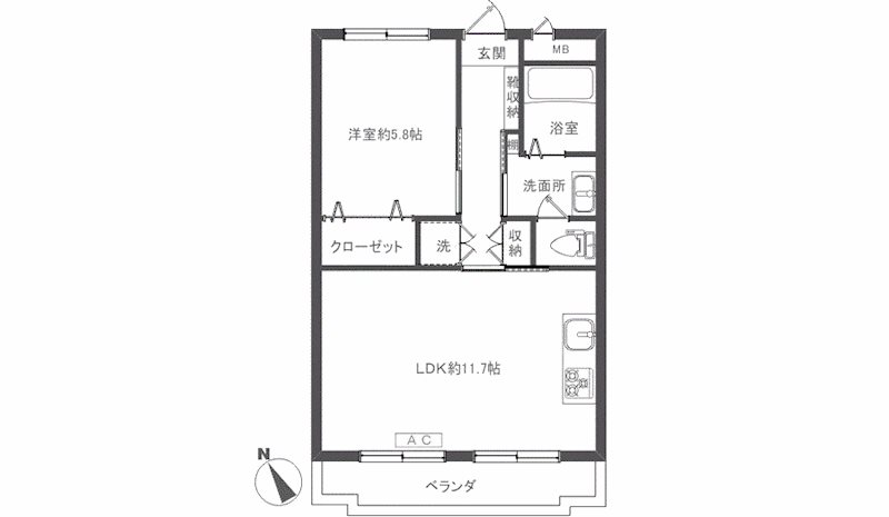 Ｎハイム 間取り図