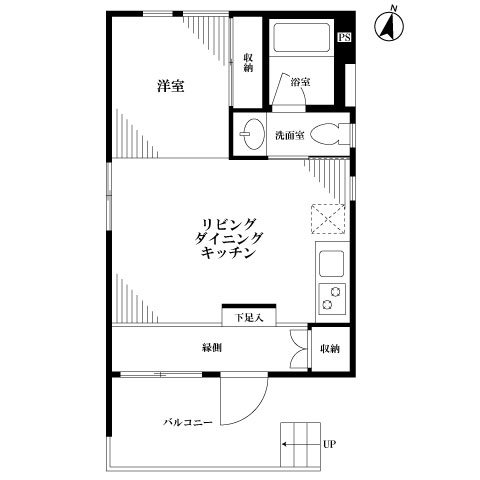 茜荘 101号室 間取り