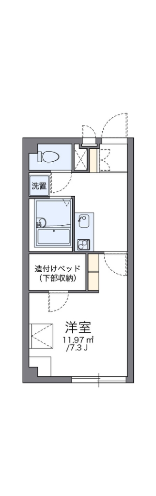 レオパレスラホンテーヌ 間取り図