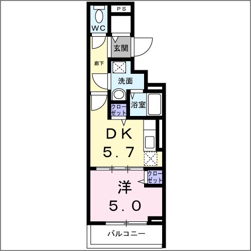 ＶｅｎｔＦｏｒｅｔ（ヴァンフォ 103号室 間取り