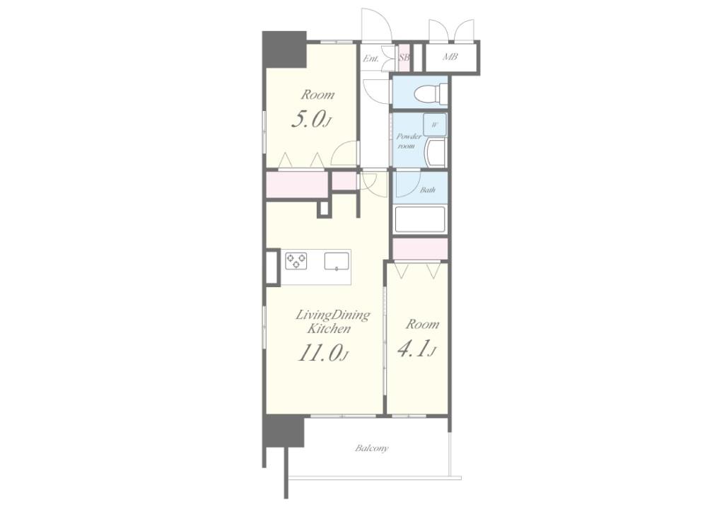 ROOTs Shinjuku Wakamatsucho(ルーツシンジュクワカマツチョウ) 501号室 間取り