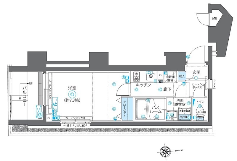 ZOOM新宿下落合 101号室 間取り