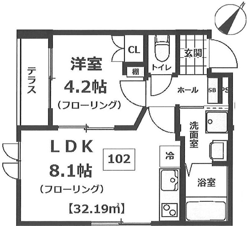 Ｍoｎｄｏ 102号室 間取り