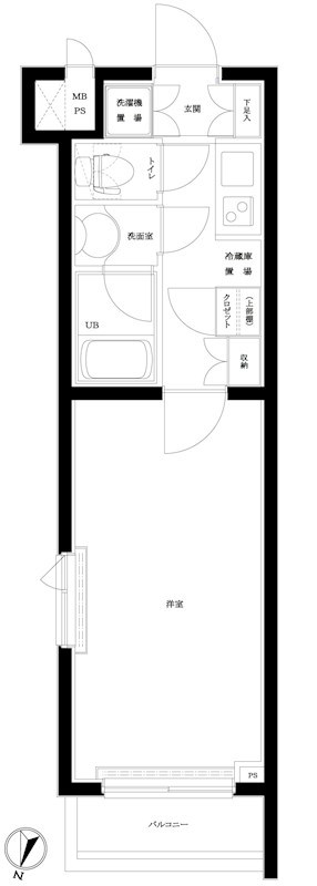 ルーブル祐天寺 401号室 間取り
