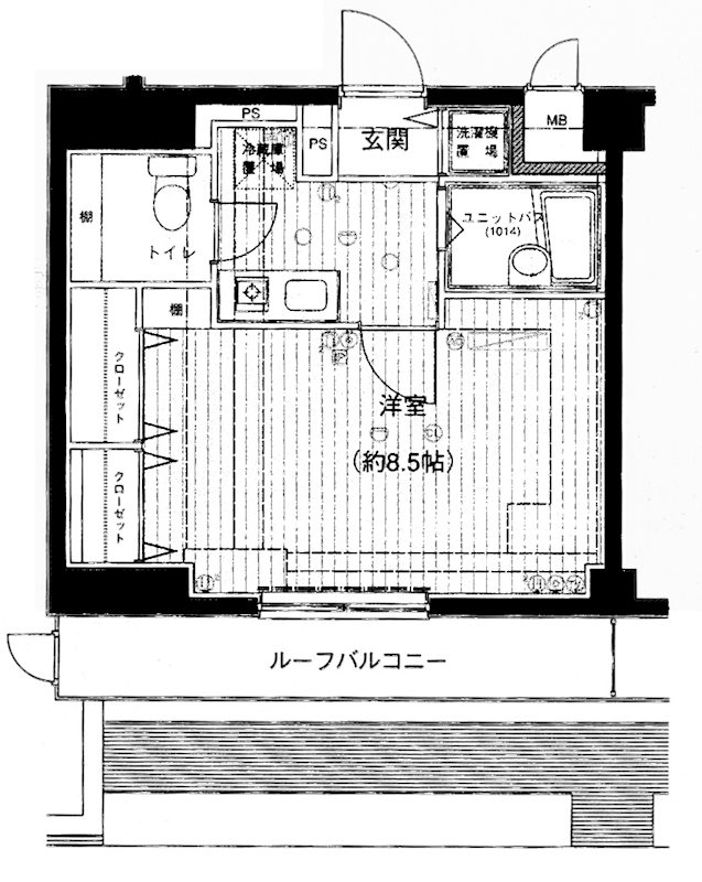 メインステージ白金高輪 601号室 間取り