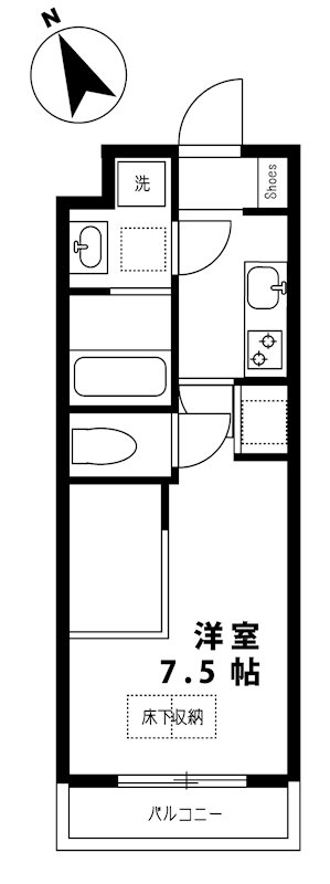 The Well Mejiro 202号室 間取り