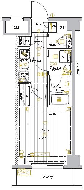 プレミアムキューブ大崎DEUX 間取り図