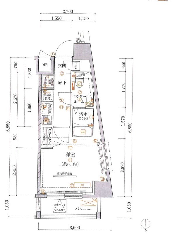 アルテシモフォルテ 202号室 間取り