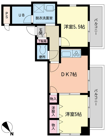 フォレストコート 506号室 間取り