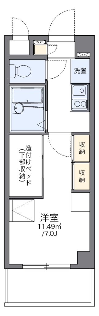 レオパレスユリパレス柏木 303号室 間取り