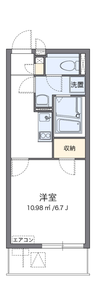 レオネクスト貞和 102号室 間取り