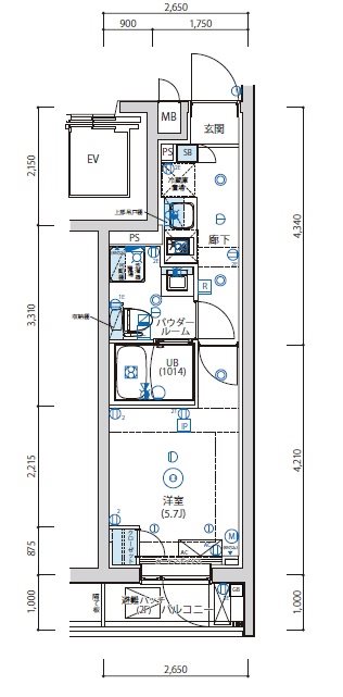 アルテシモアクレ 201号室 間取り