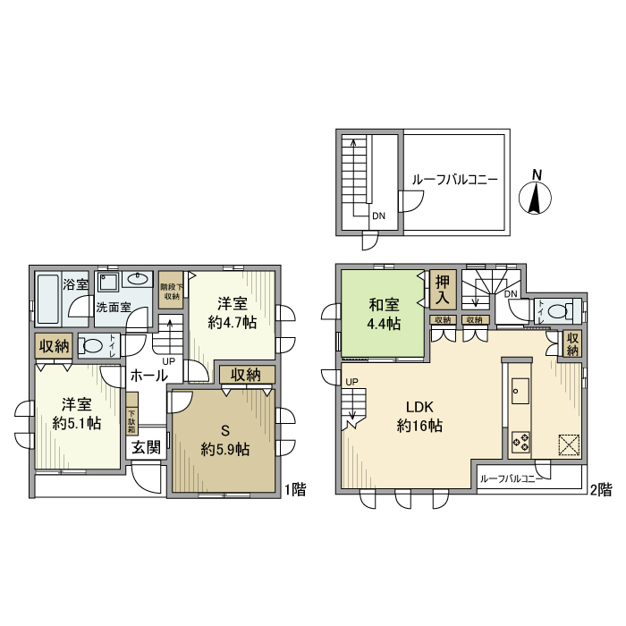 松原戸建 間取り図