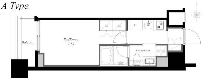 MINAMIAZABU　NORTH 206号室 間取り