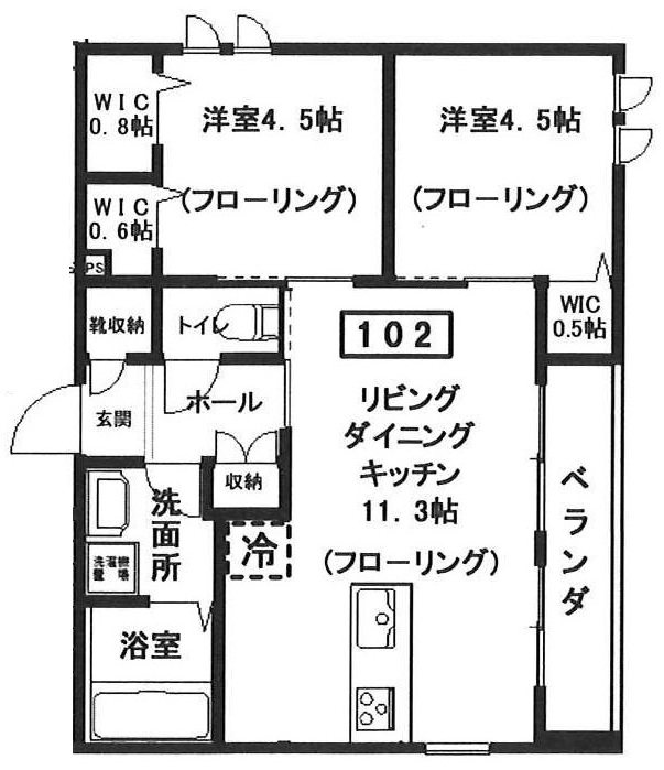 仮)へーベルメゾン中央5丁目北棟  間取り図