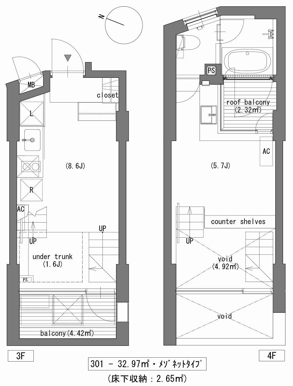 ケヤキアパートメント 301号室 間取り