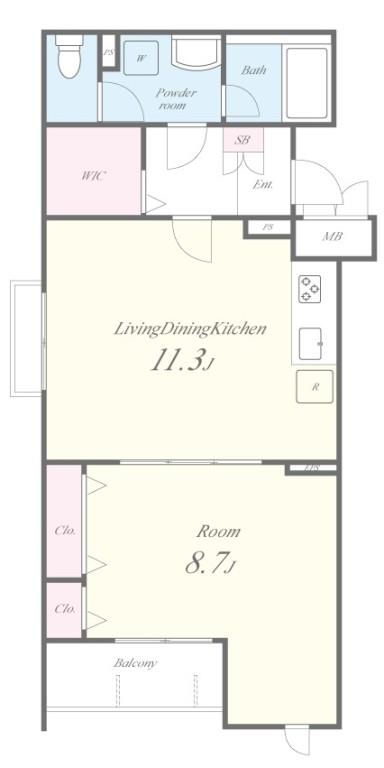 ベルヴィル千光前 間取り図