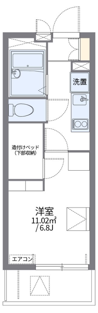 レオパレスプランタン 間取り図