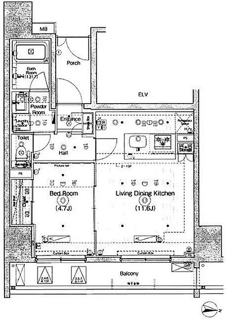 ブライズ方南町 間取り図