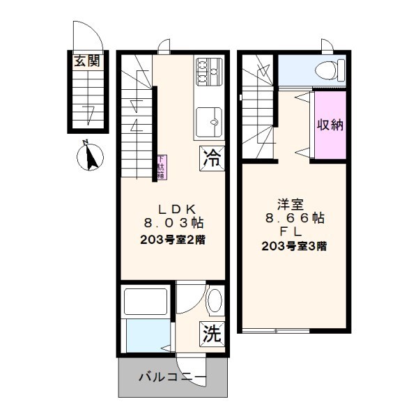 チャルテ西早稲田 間取り図