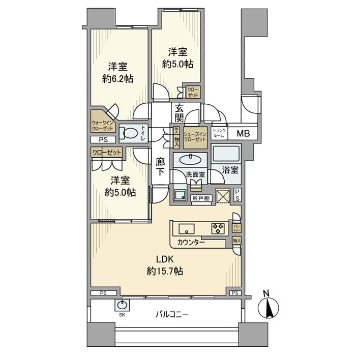 Ｂｒｉｌｌｉａ品川中延 306号室 間取り