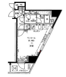グレイス高輪タワー 501号室 間取り