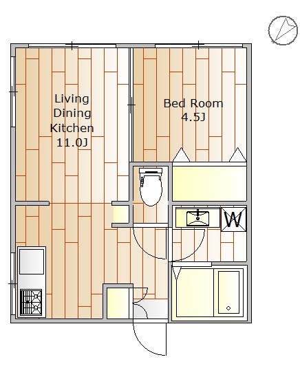 旭ハイム 102号室 間取り