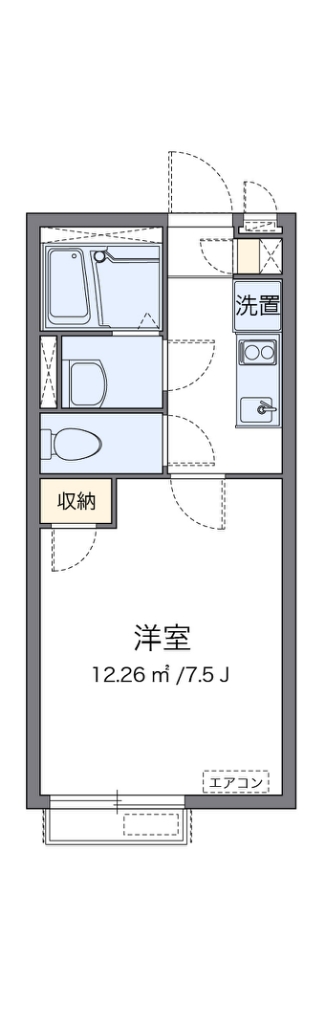 クレイノサンザシ 202号室 間取り