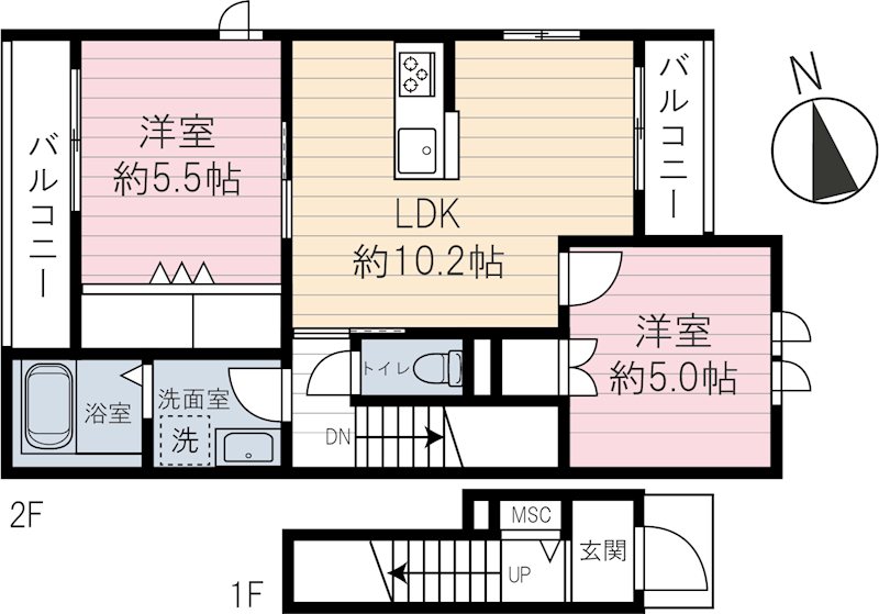 アーバンドエル駒込 間取り図