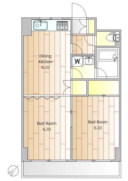 グランドゥール等々力 203号室 間取り