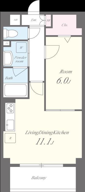 福信館 1002号室 間取り