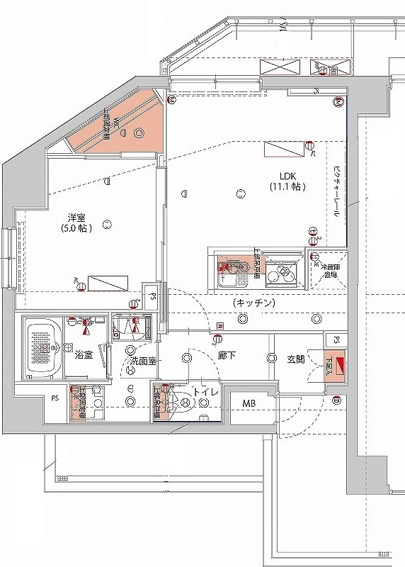 ハーモニーレジデンス神楽坂ヒルズsecond 409号室 間取り