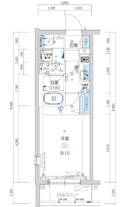 アルテシモブロス 204号室 間取り
