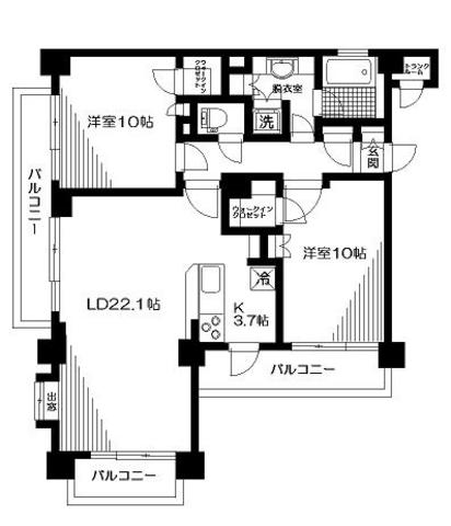 パレステージ成城 201号室 間取り