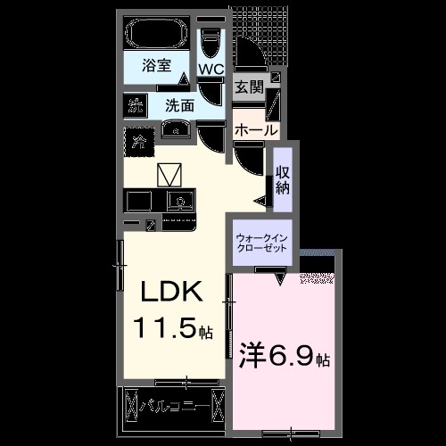 楓（かえで） 103号室 間取り