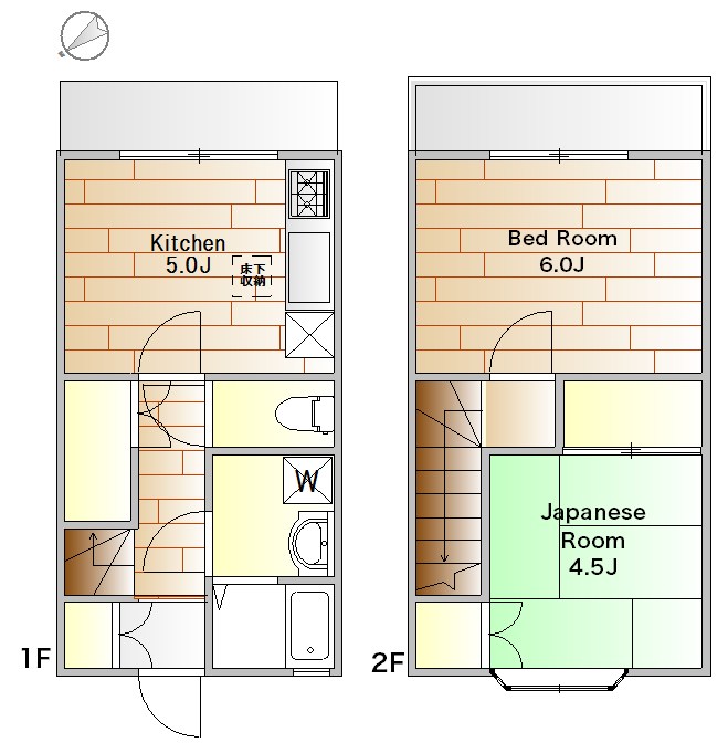 第一広幸ハイツ G号室 間取り