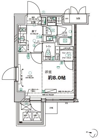 ディアレイシャス三軒茶屋  409号室 間取り
