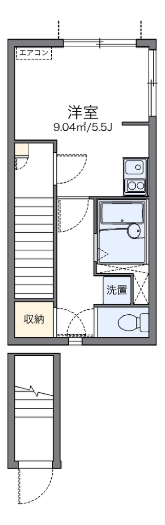 レオネクストトリニティコートＫ 202号室 間取り