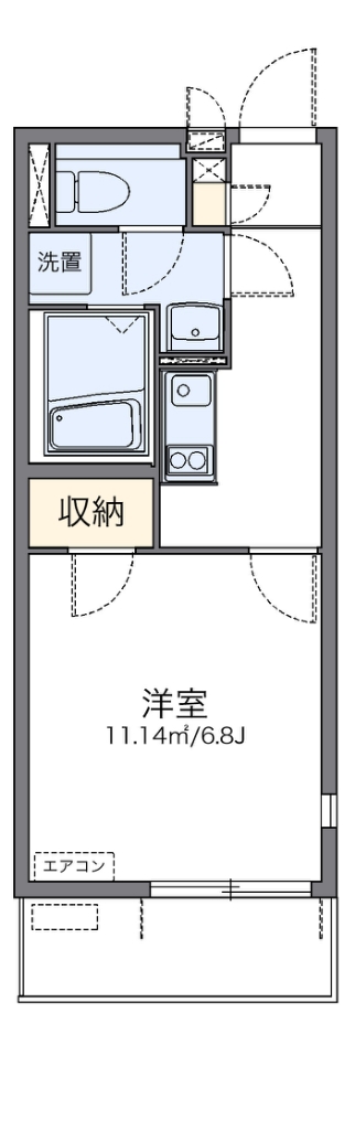 レオネクストたまき 201号室 間取り