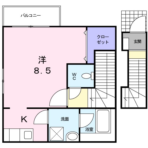 ドミール藤 201号室 間取り