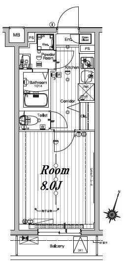 メイクスデザイン池袋パークサイド 406号室 間取り