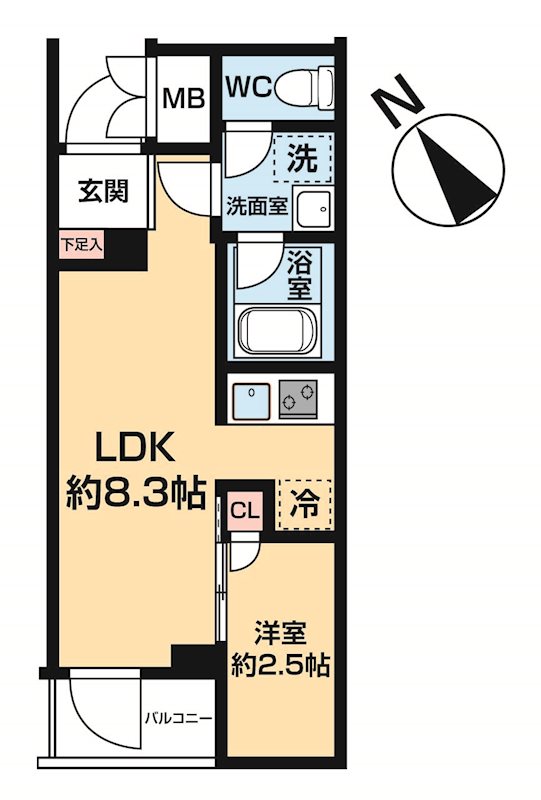 ハーモニーレジデンス中野若宮 0501号室 間取り
