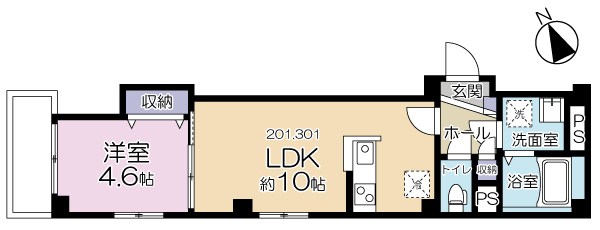 Green Garden YOTSUYA 201号室 間取り
