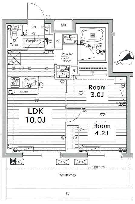 メイクス若松河田 間取り図