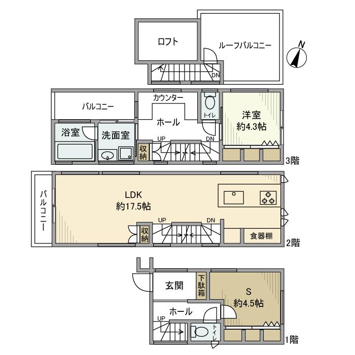 白山戸建 間取り図