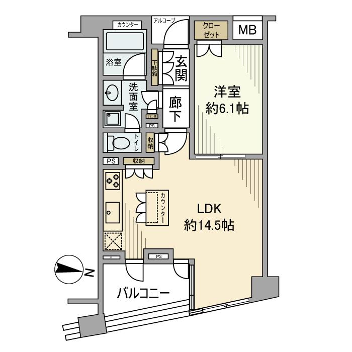 プラウド中野坂上 間取り図