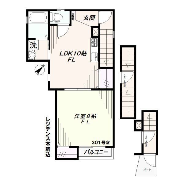 レジデンス本駒込 間取り図