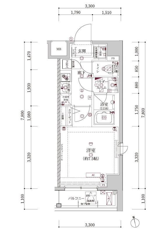 アルテシモモーレ 間取り図