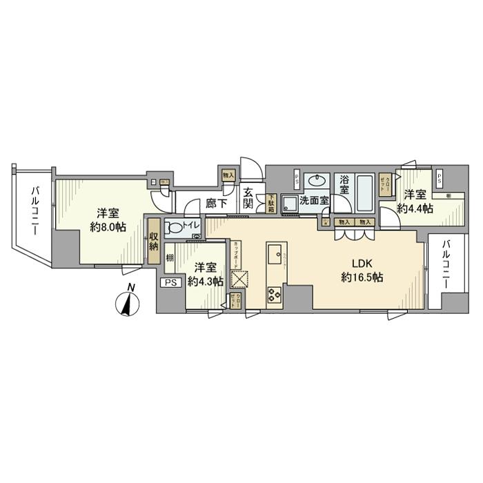 ＧＲＥＥＮ　ＰＡＲＫ　文京白山 間取り図