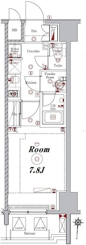 メイクスデザイン早稲田 間取り図